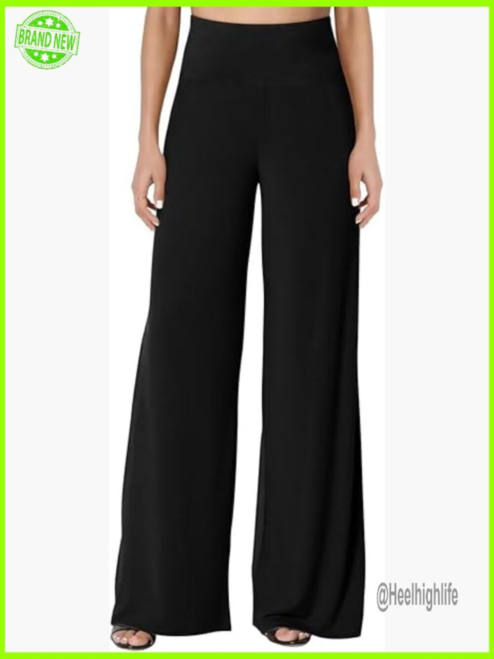 Stretchy High Waist Palazzo Lounge Pants Wide Leg Casual Comfy Flow
